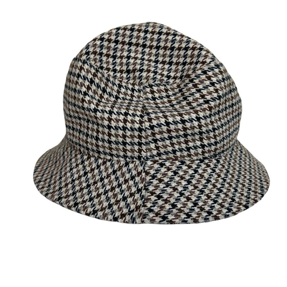 Steve Madden Plaid Houndstooth Bucket Hat - Picture 4 of 10